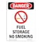 Signmission OSHA Danger Sign, Fuel Storage No Smoking, 10in X 7in Decal, 7" W, 10" L, Portrait OS-DS-D-710-V-1270 - alternate 1